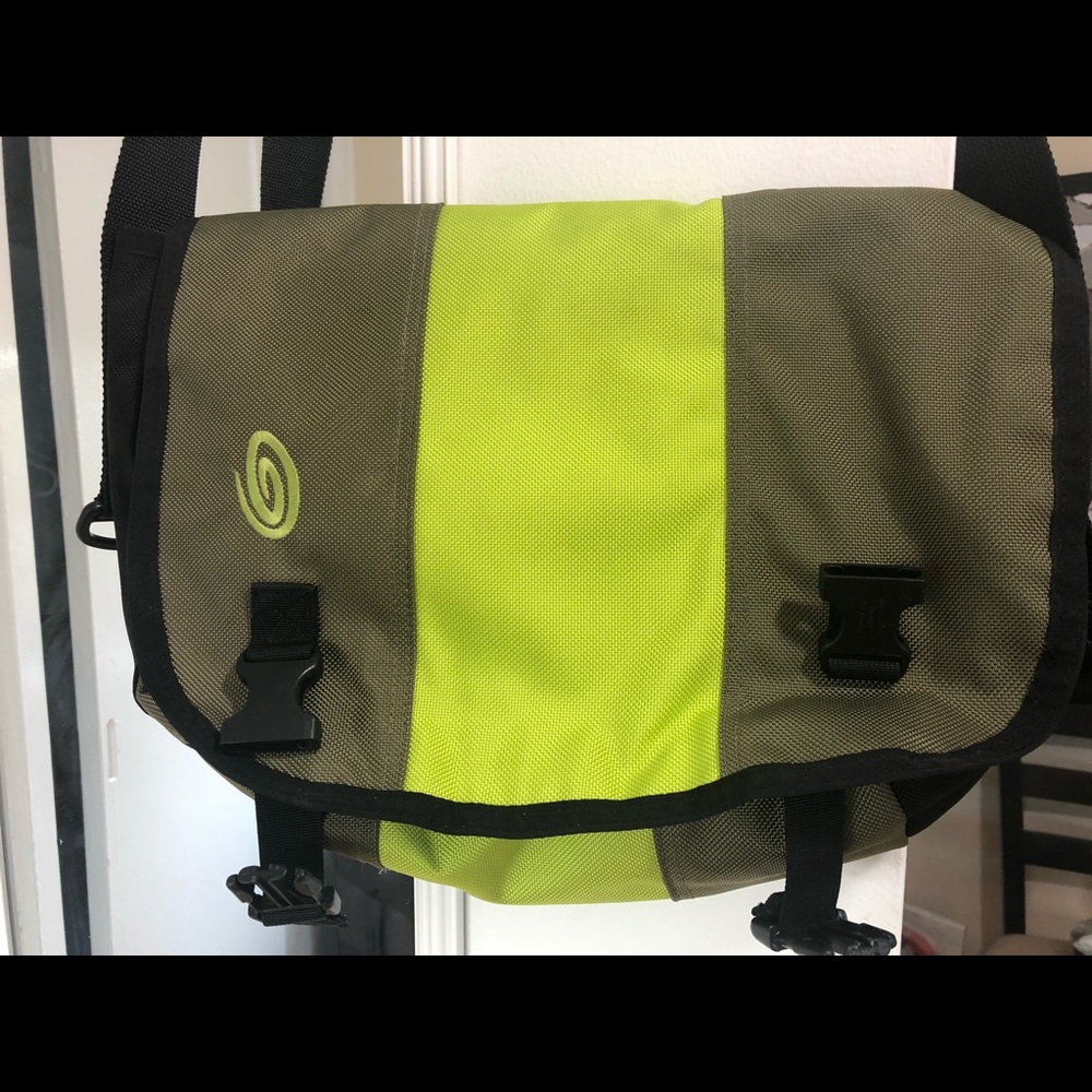 Timbuk2 Med messenger bag - olive & chartreuse